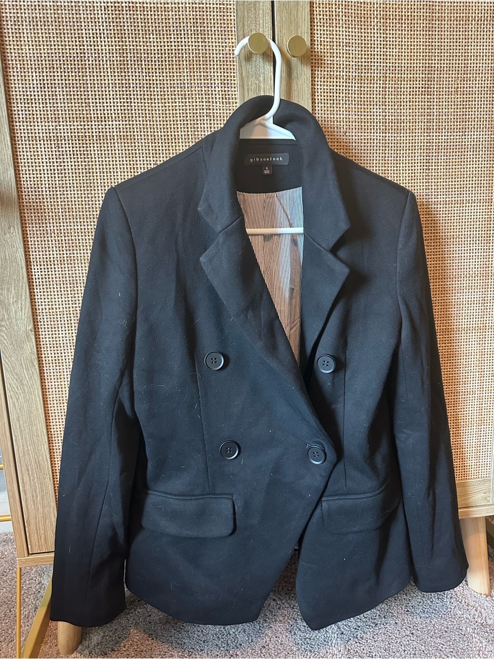 Black Double-Breasted Women's Blazer Jacket - Classic Tailored Fit